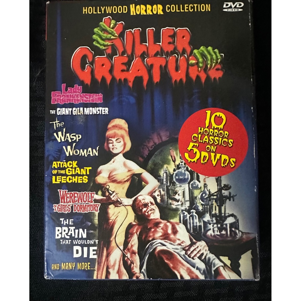 Killer Creature 10 Horror Classic Collection 5 DVD Set 2004 Madacy Cult OOP